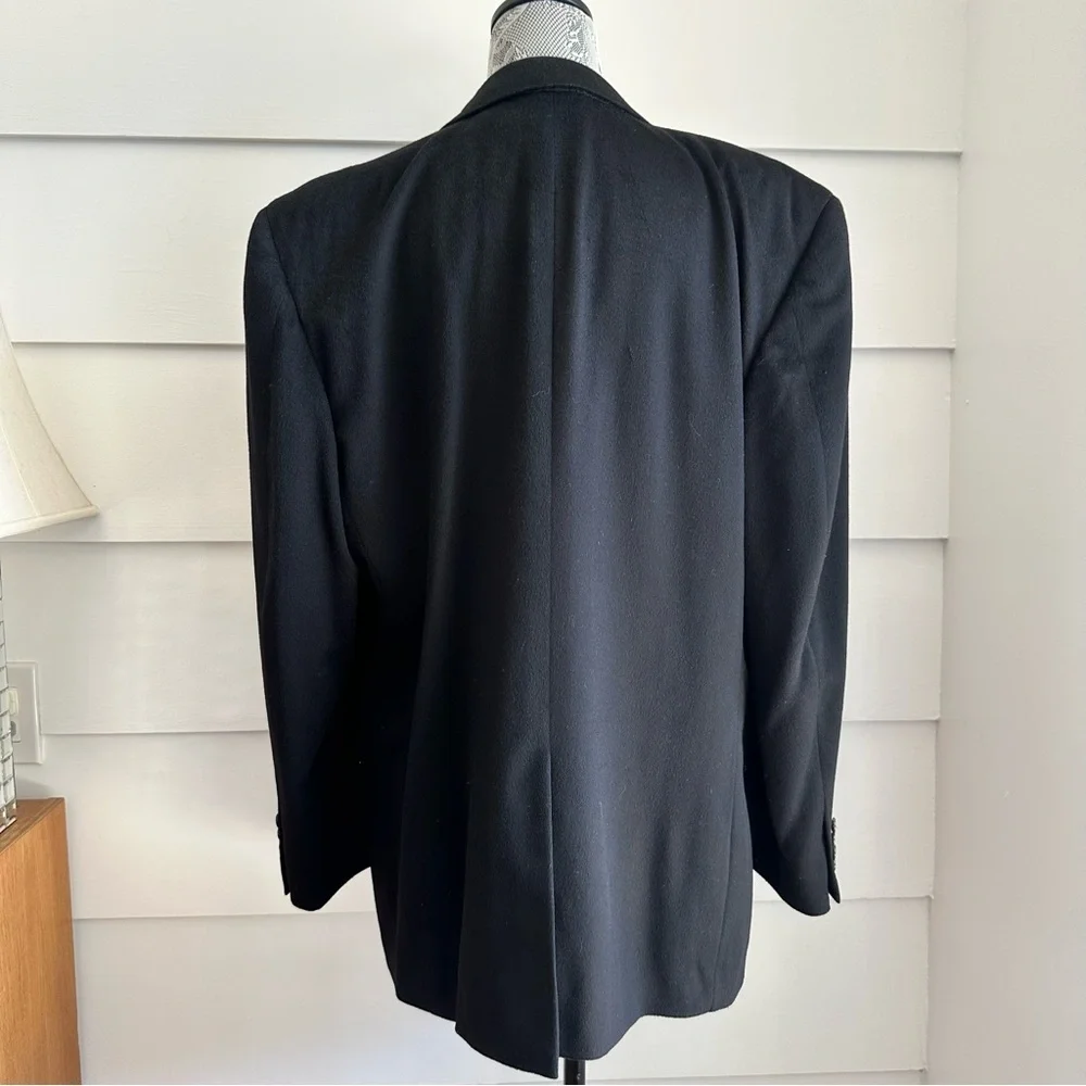 Men’s Coach Black Cashmere Blazer Suit Jacket size 46
